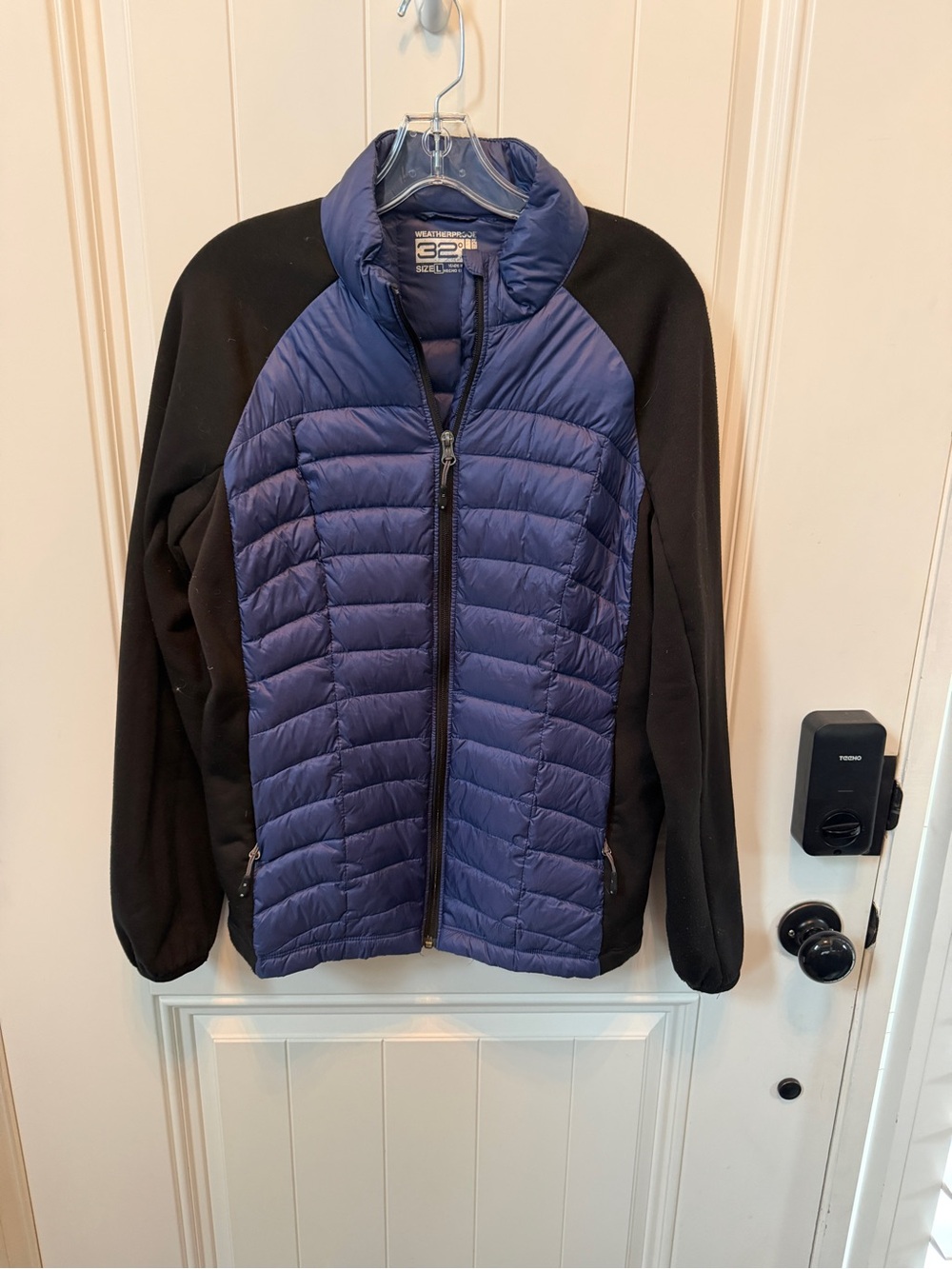 32 Degrees Navy and Black Quilted Packable Jacket